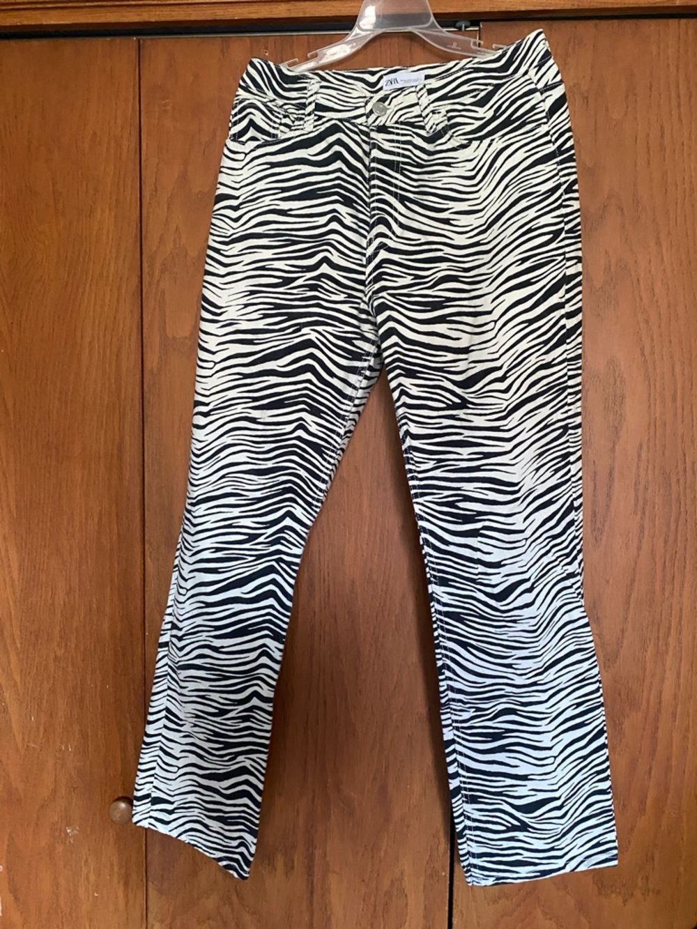 Zebra Print size 8  Pants - Black & White